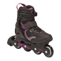 ROLLER FITNESS MUJER FIT 3 NEGRO FUCSIA OXELO